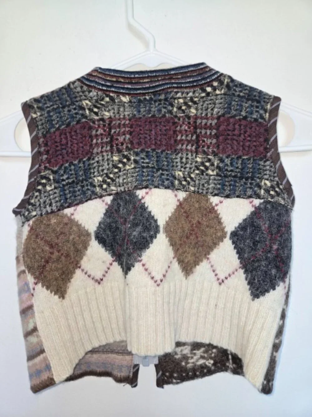 Play It Again Gram Upcycled Wool Patchwork Vest Toddler Kids Cozy Cottagecore 2T